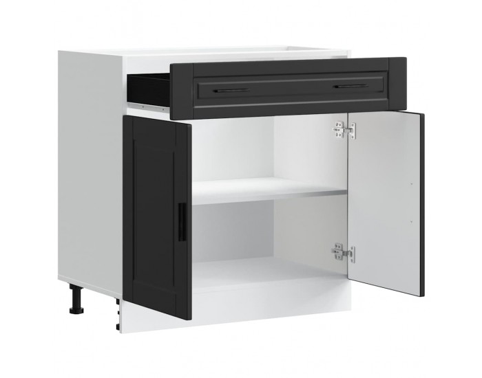 Sonata H Кухненски шкаф Porto, черен, инженерно дърво