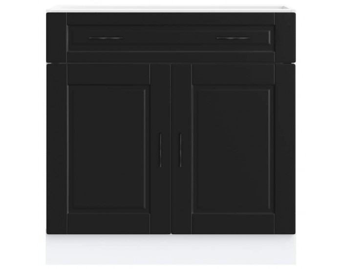 Sonata H Кухненски шкаф Porto, черен, инженерно дърво