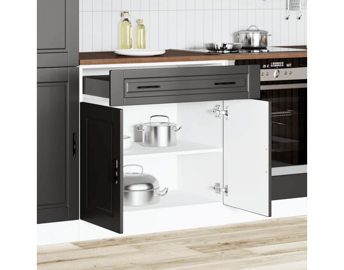 Sonata H Кухненски шкаф Porto, черен, инженерно дърво