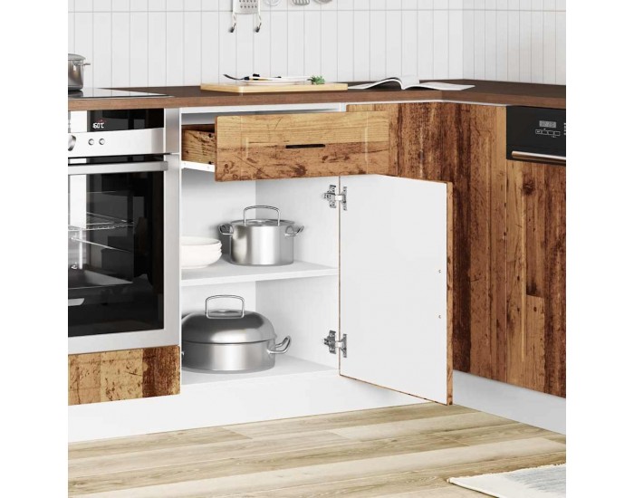 Sonata H Кухненски шкаф Porto, старо дърво, инженерно дърво