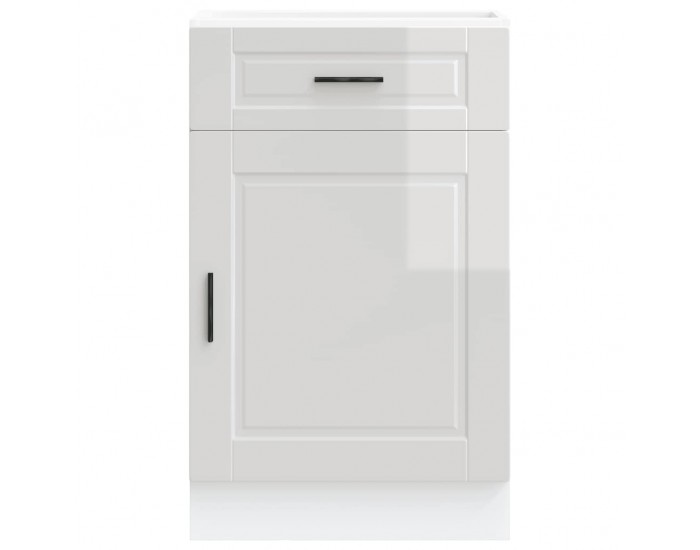 Sonata H Кухненски шкаф Porto, бял гланц, инженерно дърво