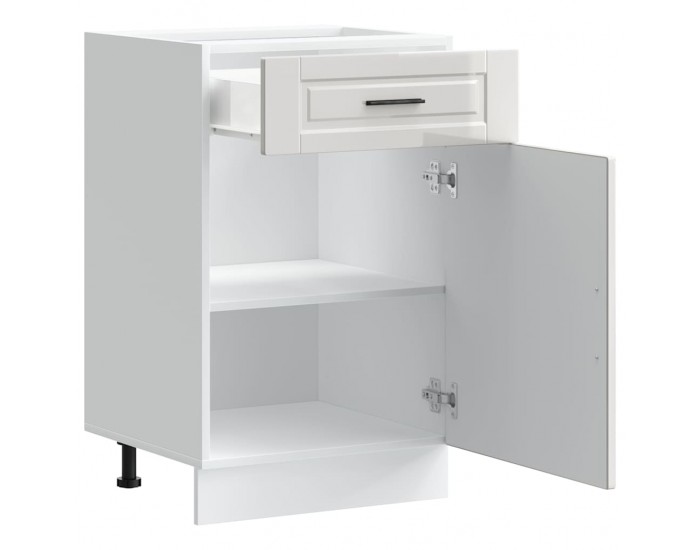 Sonata H Кухненски шкаф Porto, бял гланц, инженерно дърво