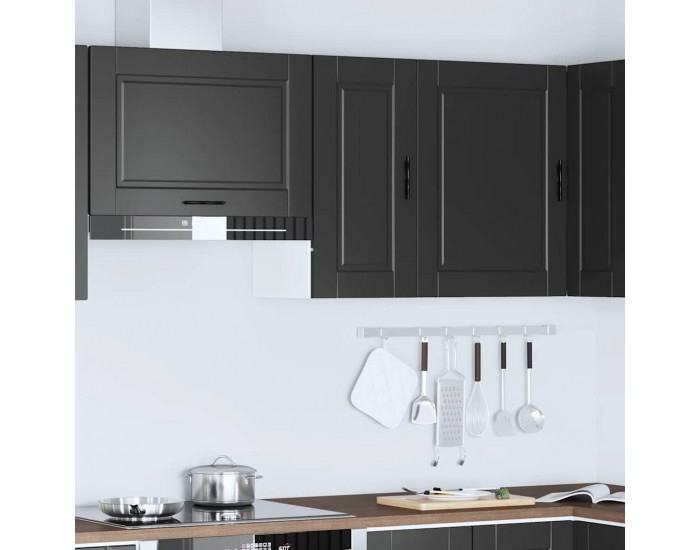 Sonata H Кухненски стенен шкаф Porto, черен, инженерно дърво