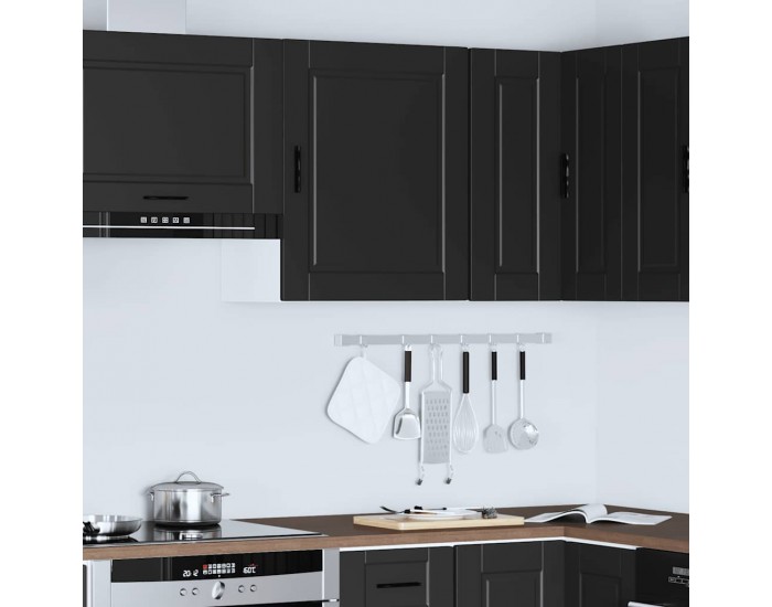 Sonata H Кухненски стенен шкаф Porto, черен, инженерно дърво