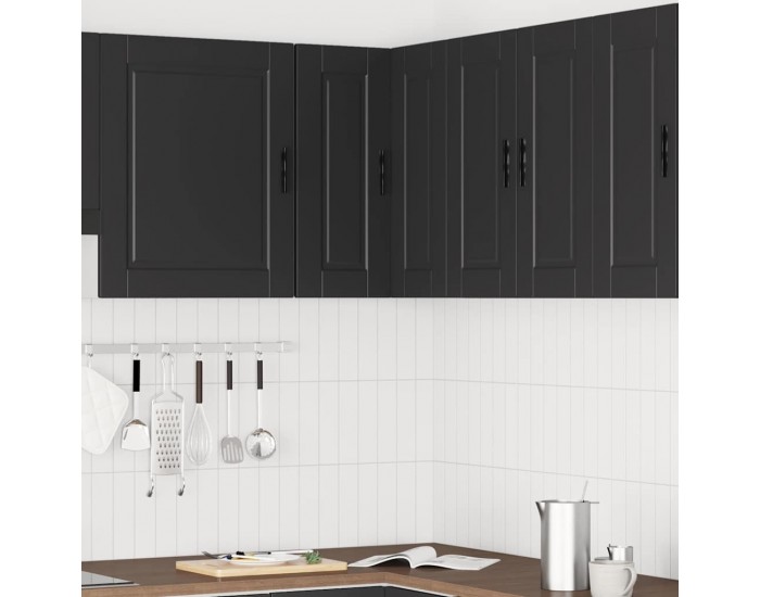 Sonata H Кухненски стенен ъглов шкаф Porto, черен, инженерно дърво
