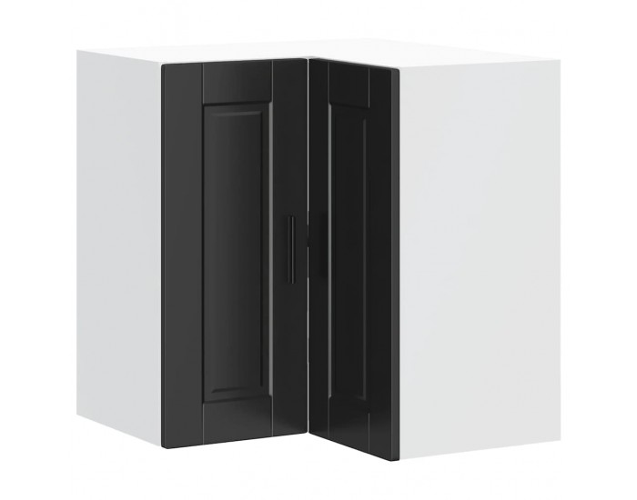 Sonata H Кухненски стенен ъглов шкаф Porto, черен, инженерно дърво