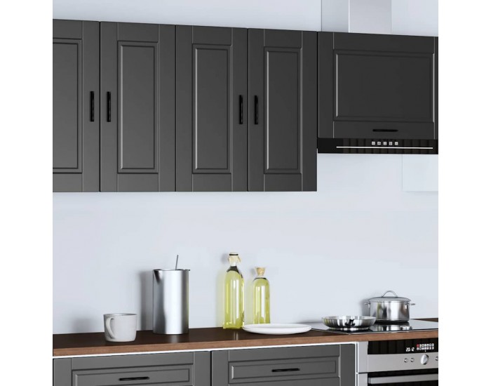 Sonata H Кухненски стенен шкаф Porto, черен, инженерно дърво