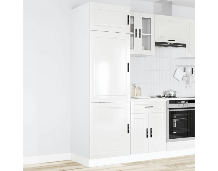 Sonata H Кухненски шкаф Porto, бял гланц, инженерно дърво