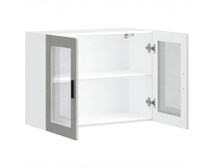 Sonata H Кухненски стенен шкаф със стъклена врата Porto бетонно сив