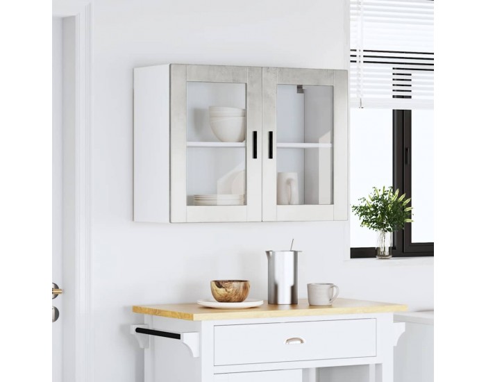 Sonata H Кухненски стенен шкаф със стъклена врата Porto бетонно сив