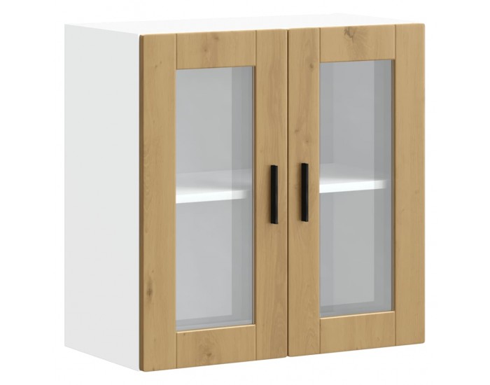 Sonata H Кухненски стенен шкаф със стъклена врата Porto дъб артизан