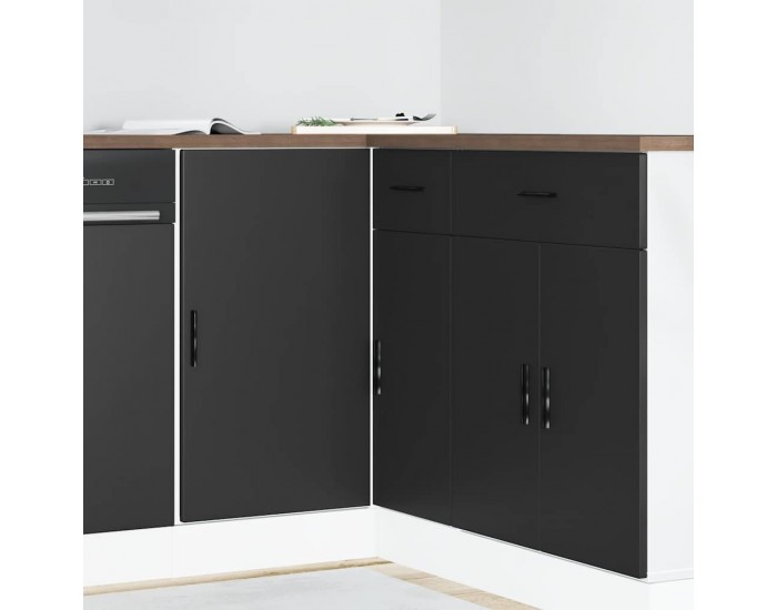 Sonata H Долен шкаф за мивка Lyon Черен инженерен дървен материал