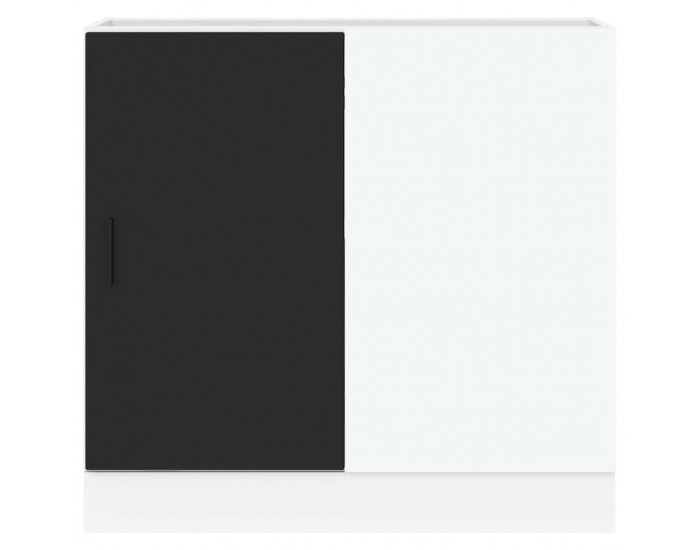 Sonata H Долен шкаф за мивка Lyon Черен инженерен дървен материал