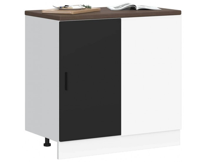 Sonata H Долен шкаф за мивка Lyon Черен инженерен дървен материал