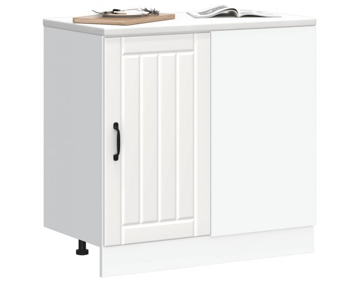 Sonata H Долен кухненски шкаф, Lucca, бял, инженерно дърво