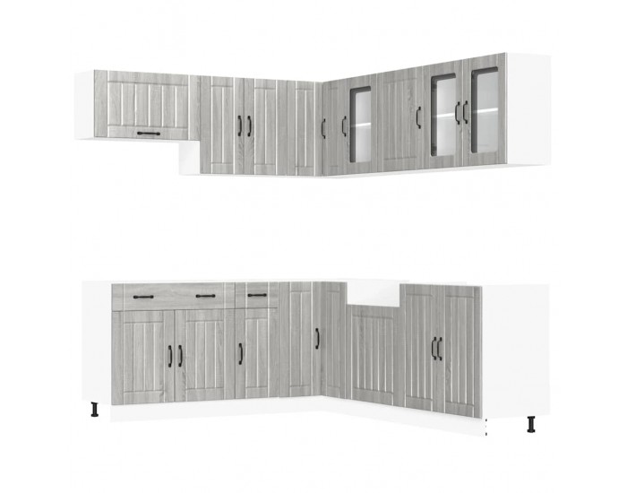 Sonata H Комплект кухненски шкафове от 11 части Lucca, инженерно дърво