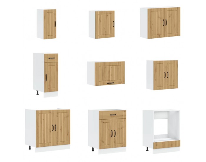 Sonata H Комплект кухненски шкафове от 14 части Lucca, инженерно дърво