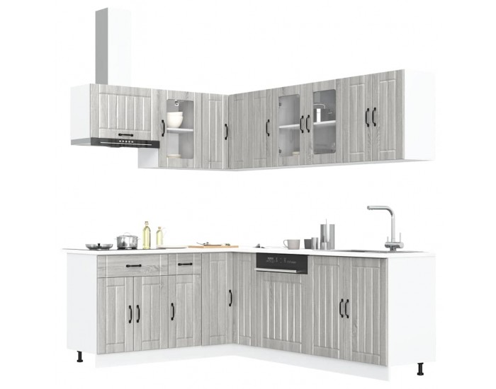 Sonata H Комплект кухненски шкафове от 11 части Lucca, инженерно дърво