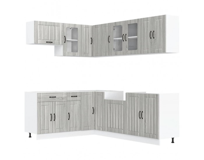 Sonata H Комплект кухненски шкафове от 11 части Lucca, инженерно дърво