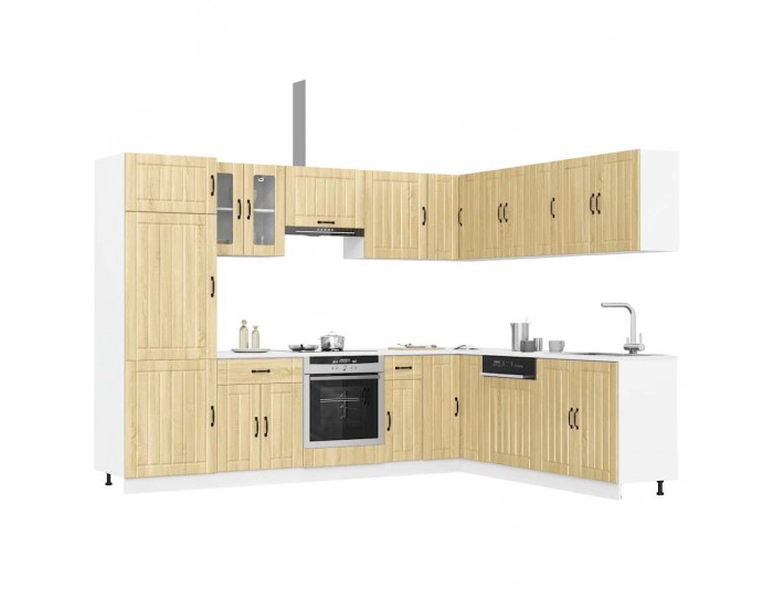 Sonata H Комплект кухненски шкафове от 14 части Lucca, инженерно дърво