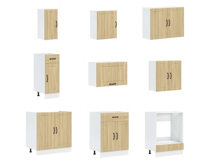 Sonata H Комплект кухненски шкафове от 14 части Lucca, инженерно дърво