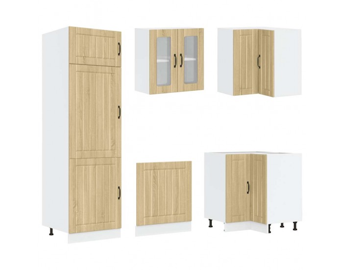 Sonata H Комплект кухненски шкафове от 14 части Lucca, инженерно дърво