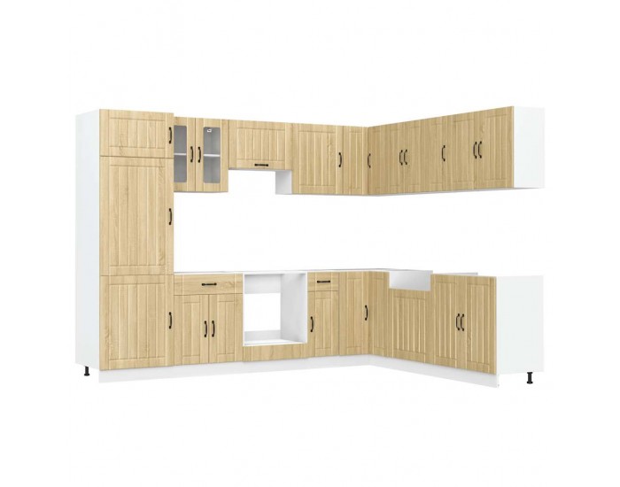 Sonata H Комплект кухненски шкафове от 14 части Lucca, инженерно дърво