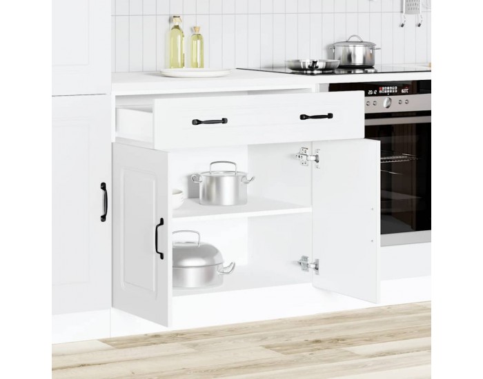 Sonata H Кухненски шкаф, Kalmar, бял, инженерно дърво