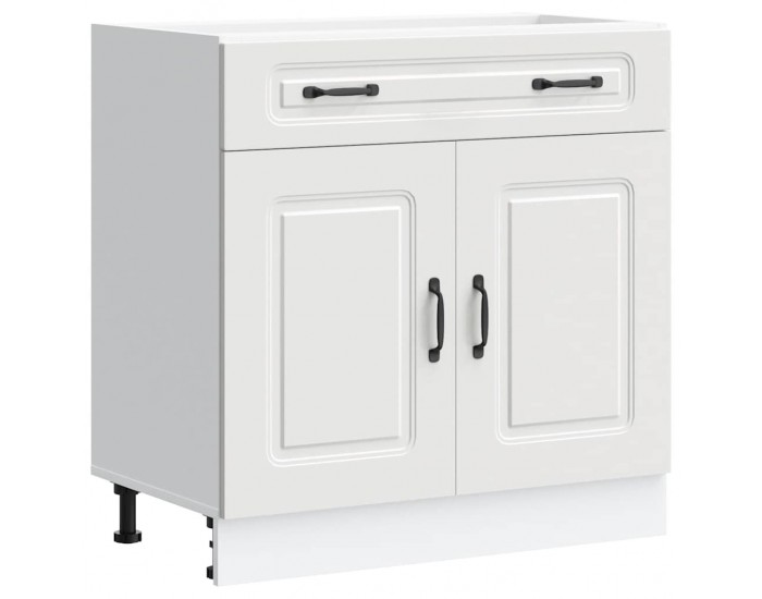 Sonata H Кухненски шкаф, Kalmar, бял, инженерно дърво