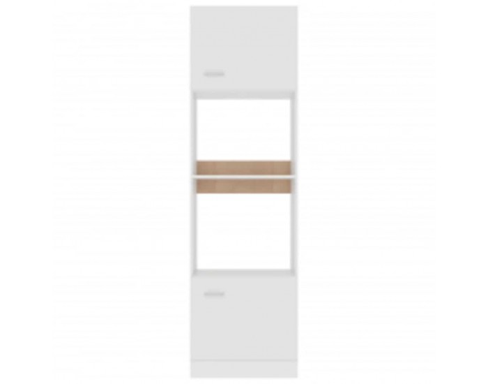 Sonata H Шкаф за микровълнова фурна Lyon, бял, 60x57x207 см, инженерно дърво