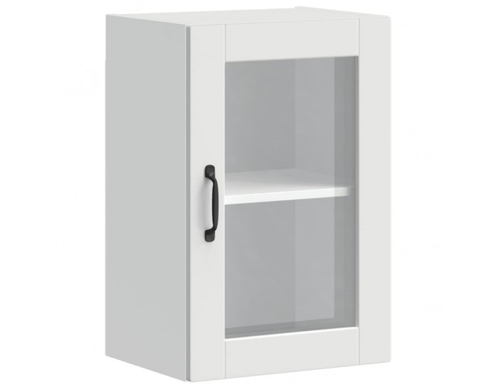 Sonata H Кухненски стенен шкаф със стъклена врата Porto бял