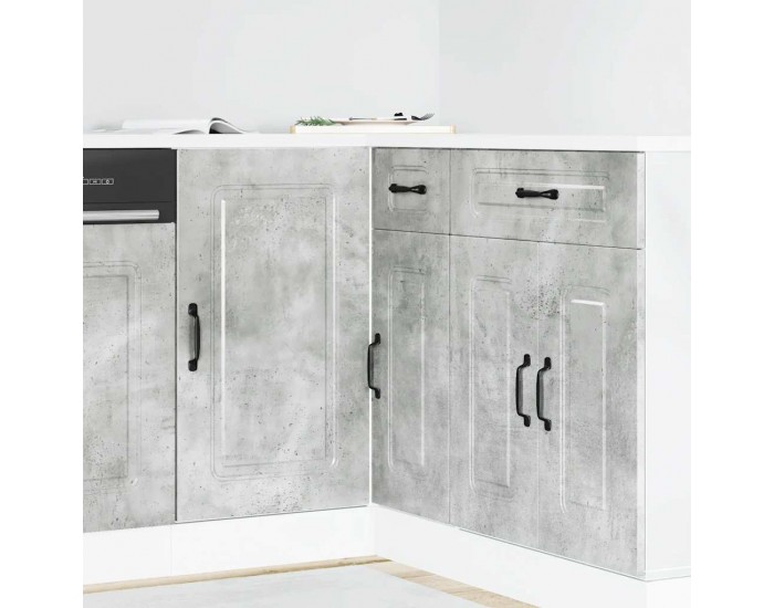 Sonata H Кухненски шкаф, Kalmar, бетонно сив, инженерно дърво