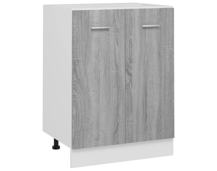 Sonata H Долен шкаф Lyon, сив, цвят сонома, 60x46x81,5 см, инженерно дърво