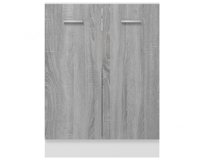 Sonata H Долен шкаф Lyon, сив, цвят сонома, 60x46x81,5 см, инженерно дърво