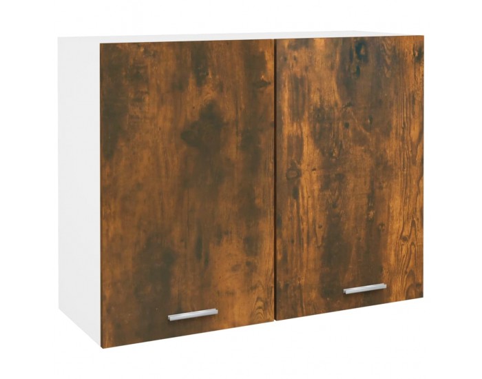 Sonata H Висящ шкаф Lyon опушен дъб 80x31x60 см, инженерно дърво