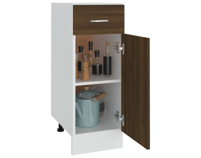 Sonata H Шкаф с чекмеджета Lyon, кафяв дъб, 30x46x81,5 см, инженерно дърво