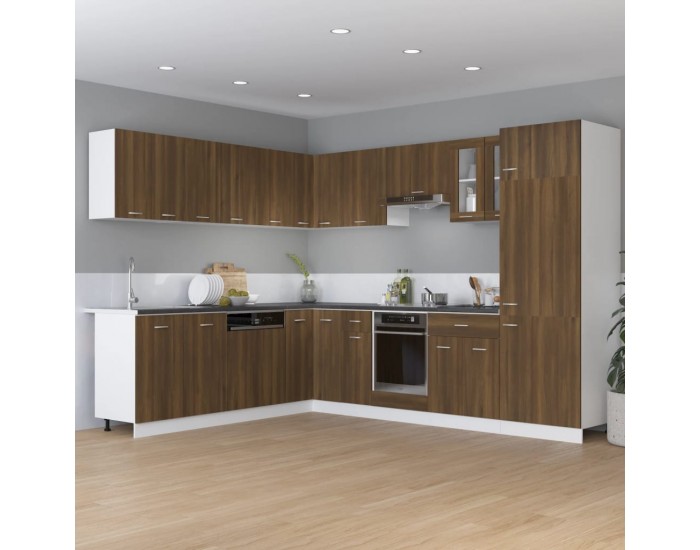 Sonata H Шкаф с чекмеджета Lyon, кафяв дъб, 30x46x81,5 см, инженерно дърво