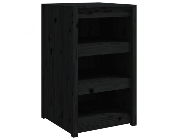 Sonata H Кухненски шкафове за открито, 2 бр, черни, бор масив