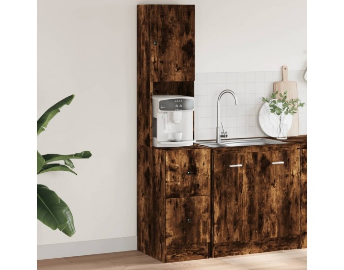 Sonata H Кухненски шкаф, опушен дъб, 35x50x180 см, инженерно дърво