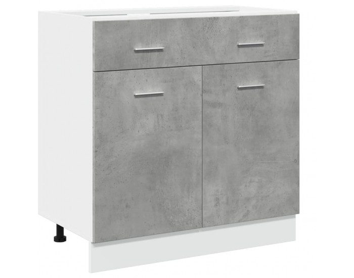Sonata H Шкаф с чекмеджета Lyon, цвят бетонно сив, 80x46x81,5 см, инженерно дърво Sonata H Шкаф с чекмеджета Lyon, цвят бетонно сив, 80x46x81,5 см, инженерно дърво
