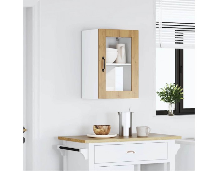 Sonata H Кухненски стенен шкаф със стъклена врата Porto дъб артизан