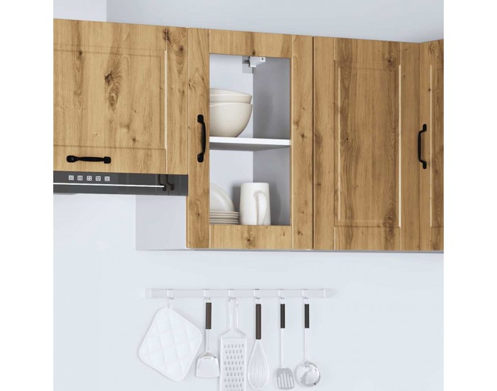Sonata H Кухненски стенен шкаф със стъклена врата Porto дъб артизан