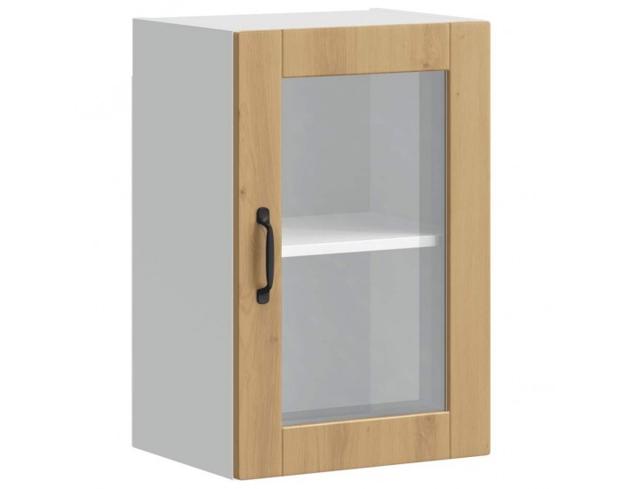 Sonata H Кухненски стенен шкаф със стъклена врата Porto дъб артизан
