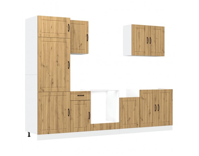 Sonata H Комплект кухненски шкафове от 7 части Lucca, инженерно дърво