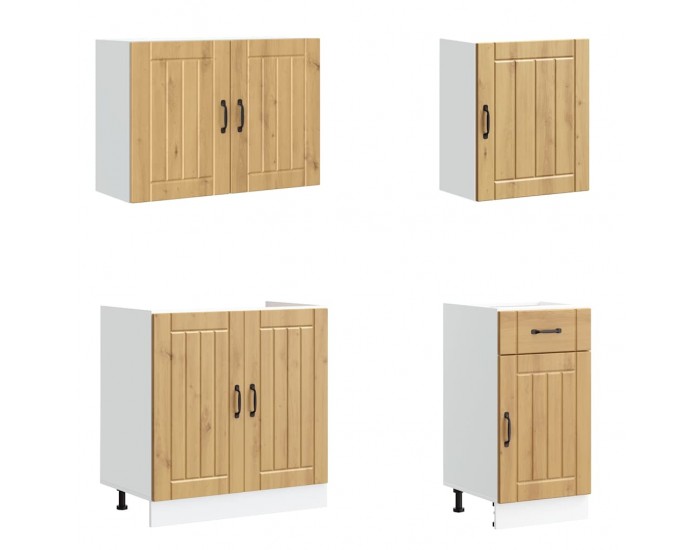 Sonata H Комплект кухненски шкафове от 7 части Lucca, инженерно дърво