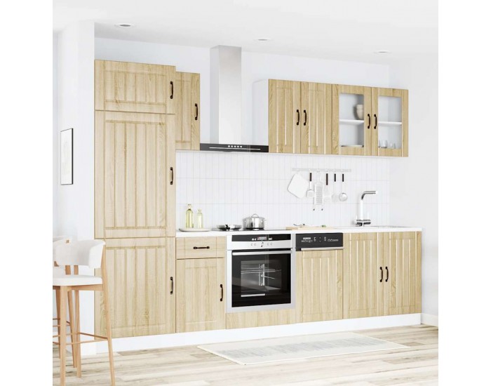 Sonata H Комплект кухненски шкафове с 8 части Lucca, дъб сонома, инженерно дърво