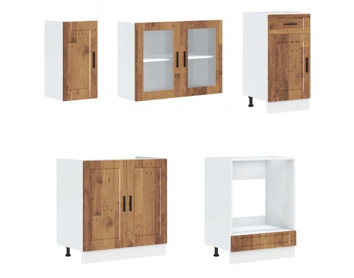 Sonata H Комплект кухненски шкафове от 8 части Kalmar, инженерно дърво