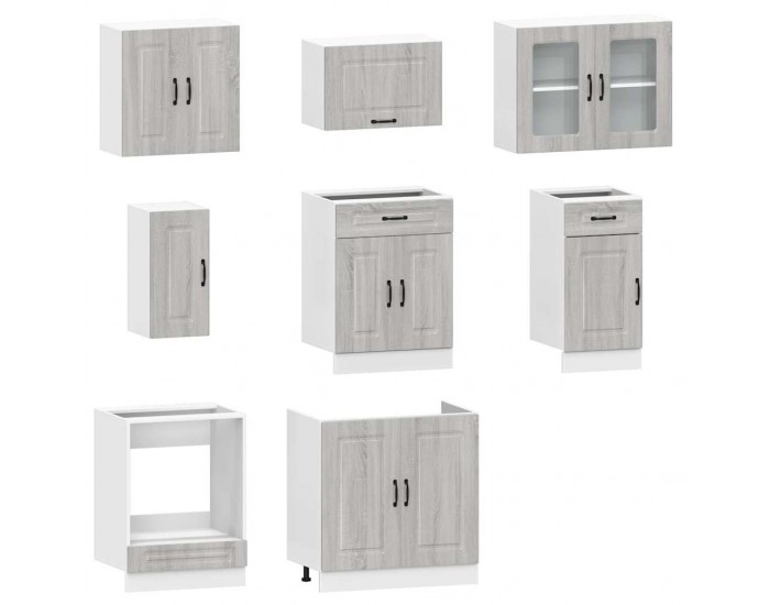 Sonata H Комплект кухненски шкафове от 8 части Kalmar, инженерно дърво