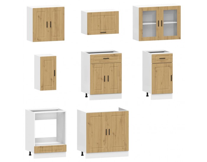 Sonata H Комплект кухненски шкафове от 8 части Kalmar, инженерно дърво