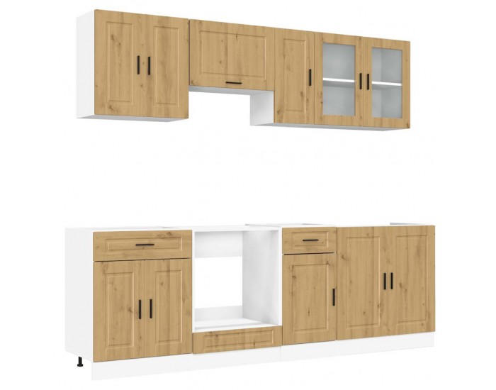 Sonata H Комплект кухненски шкафове от 8 части Kalmar, инженерно дърво